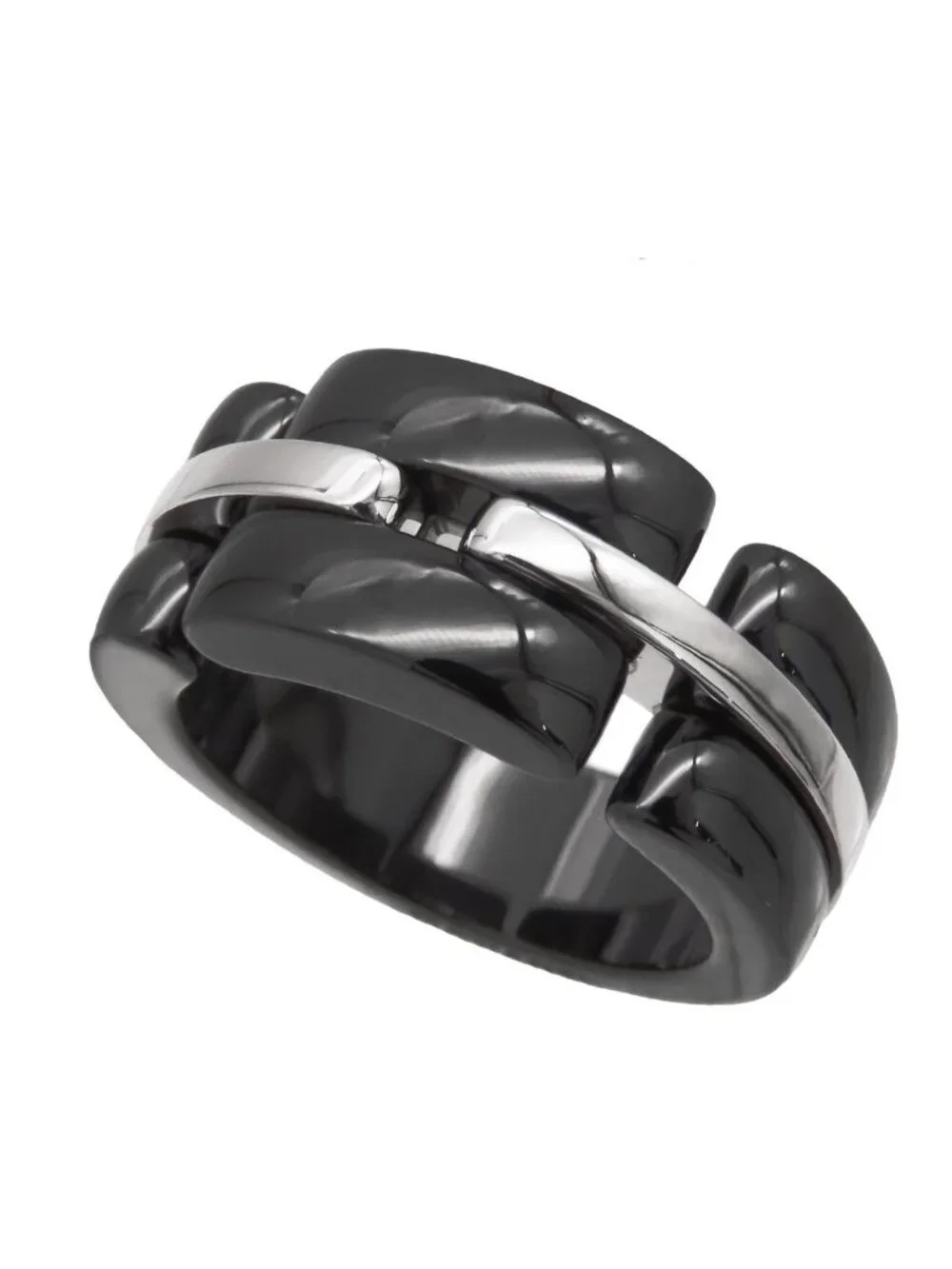 Chanel Ultra Ring White Gold Black 18K Ceramic